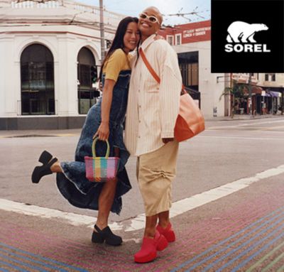 Models wearing SOREL sandals