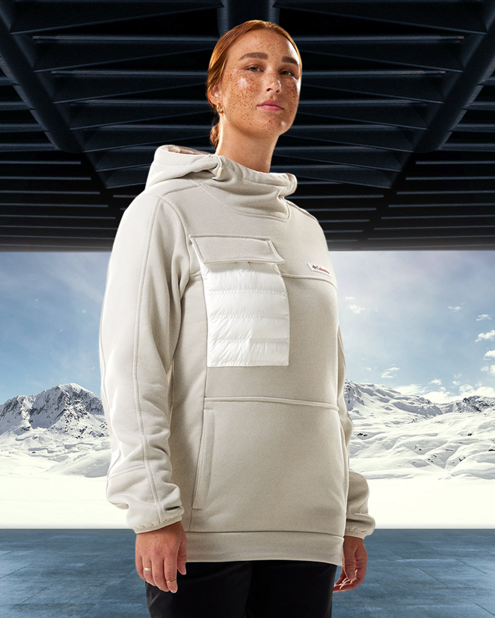 Woman in a Skywalker Pilot pullover
