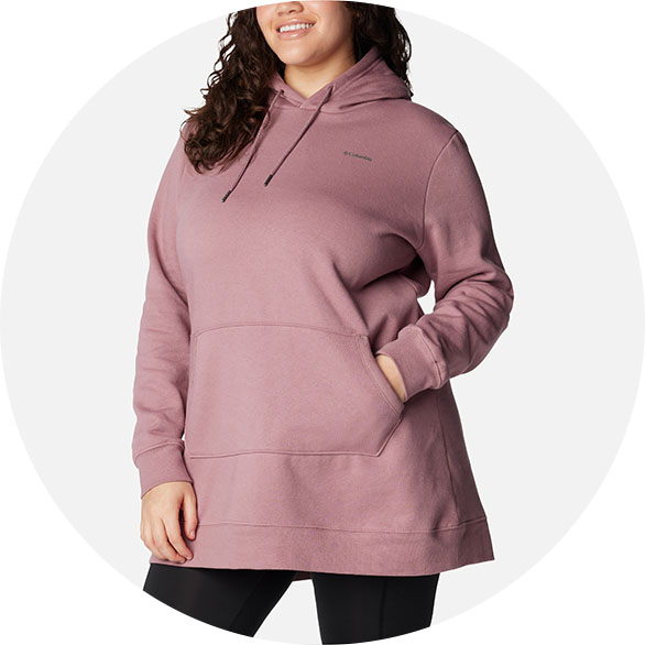 Pink hoodie with an adjustable hood