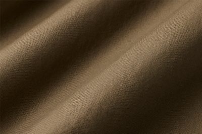 Close up of cotton blend fabric of the khaki pants.