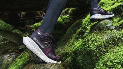 People hiking in Omni Max shoes. 