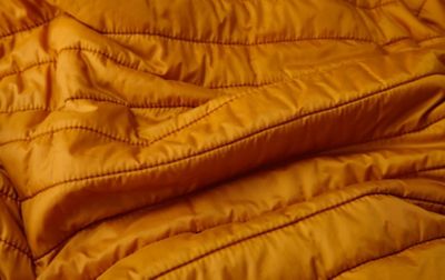  Up close up of a sleeping bag, perhaps on its way to the washing machine.
