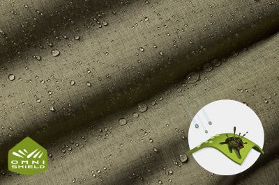 A close-up of our Omni-Shield technology in action with a graphic showing how it works.