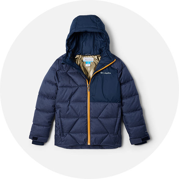 A quilted snow jacket for boys. 