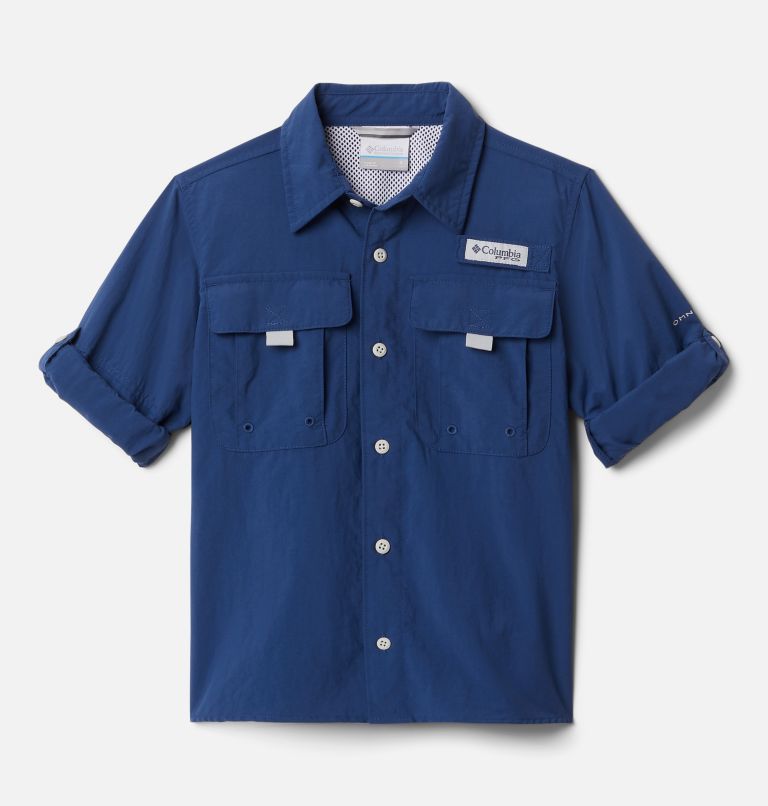 Thumbnail: Boys’ PFG Bahama Long Sleeve Shirt, Color: Carbon, image 3