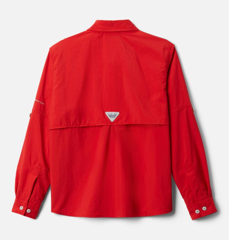 Thumbnail: Boys’ PFG Bahama Long Sleeve Shirt, Color: Red Spark, image 2