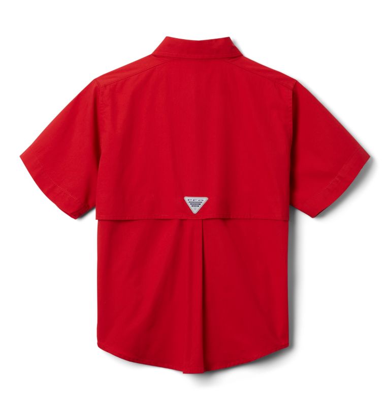 Thumbnail: Boys’ PFG Bonehead Short Sleeve Shirt, Color: Red Spark, image 2