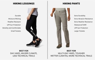Hiking Pants vs Leggings