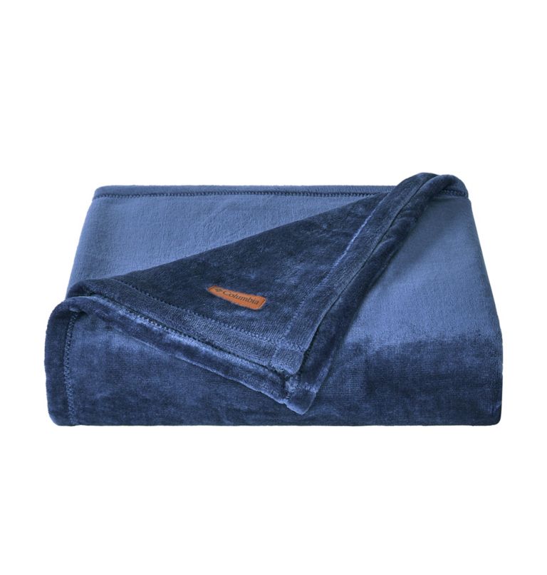 Columbia Plush Throw, Color: Navy, image 1