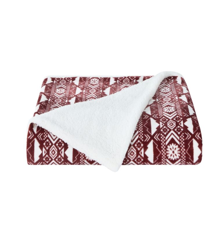 Cozy Sherpa Plush Throw, Color: Beetroot, image 2