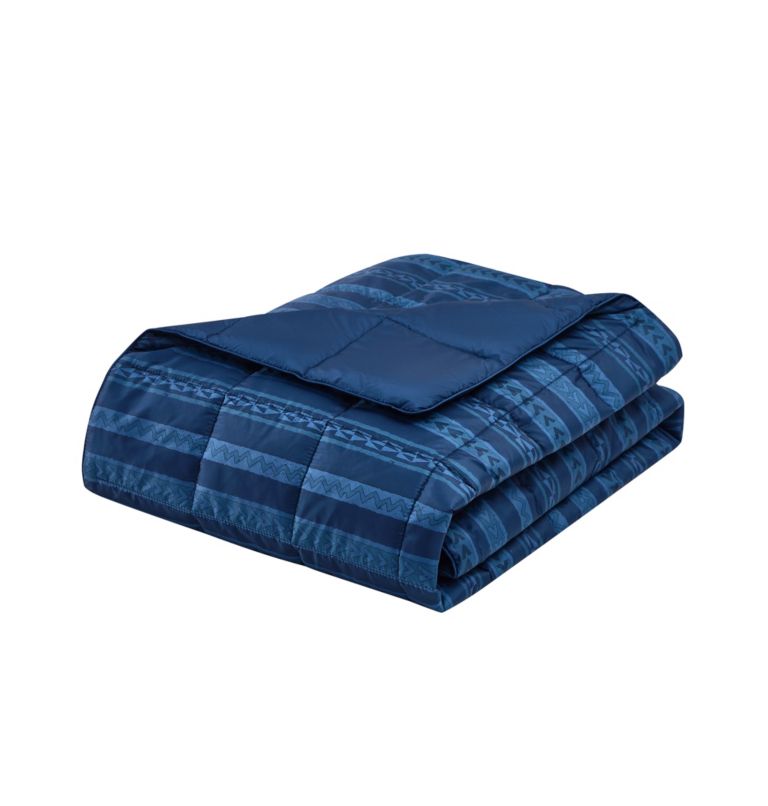 Packable Down Alt Throw, Color: BEACHED COLL. NAVY, image 1