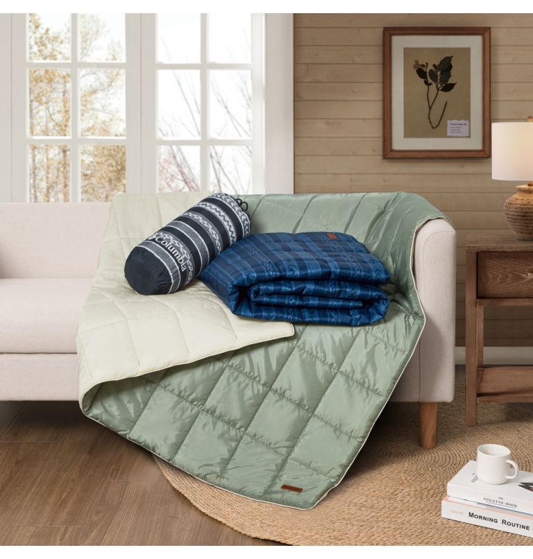 Packable Down Alt Throw, Color: BEACHED COLL. NAVY, image 7