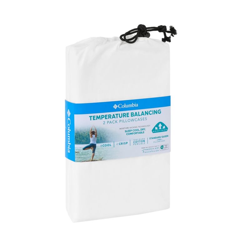 Omni-Wick Cotton Percale Pillowcase - Standard, Color: White, image 2