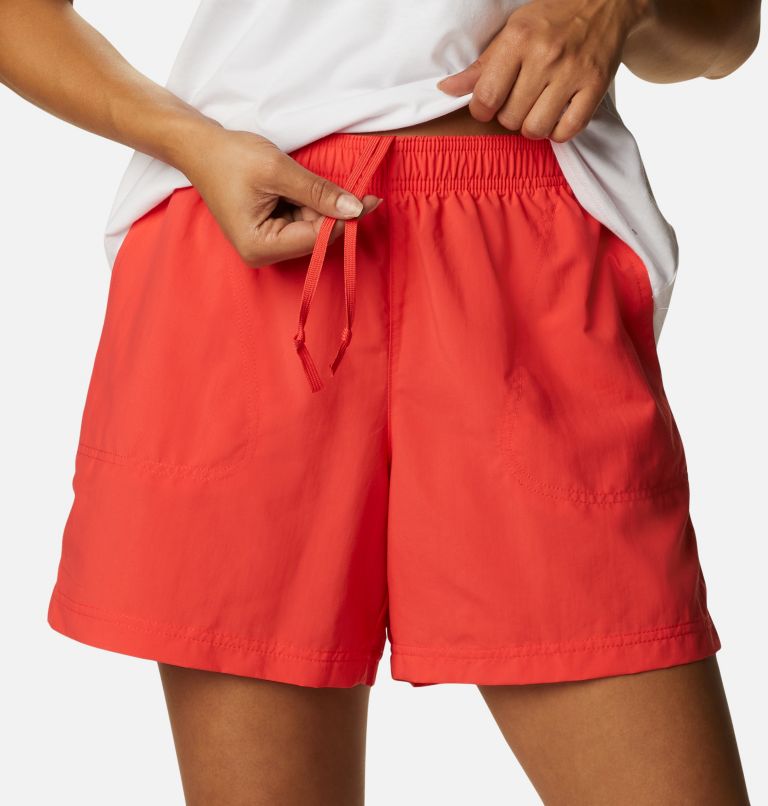 Thumbnail: Women's Sandy River Shorts, Color: Red Hibiscus, image 4