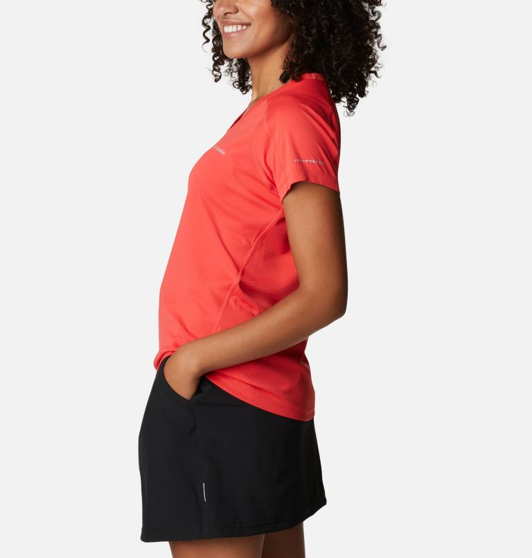 Thumbnail: Women's Zero Rules Technical T-Shirt, Color: Red Hibiscus, image 3
