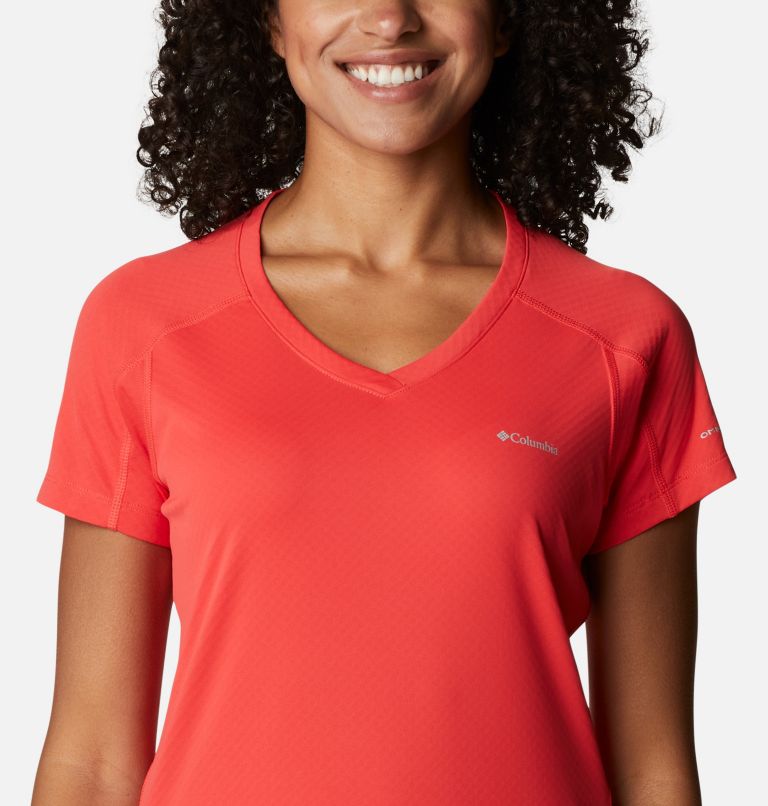 Thumbnail: Women's Zero Rules Technical T-Shirt, Color: Red Hibiscus, image 4