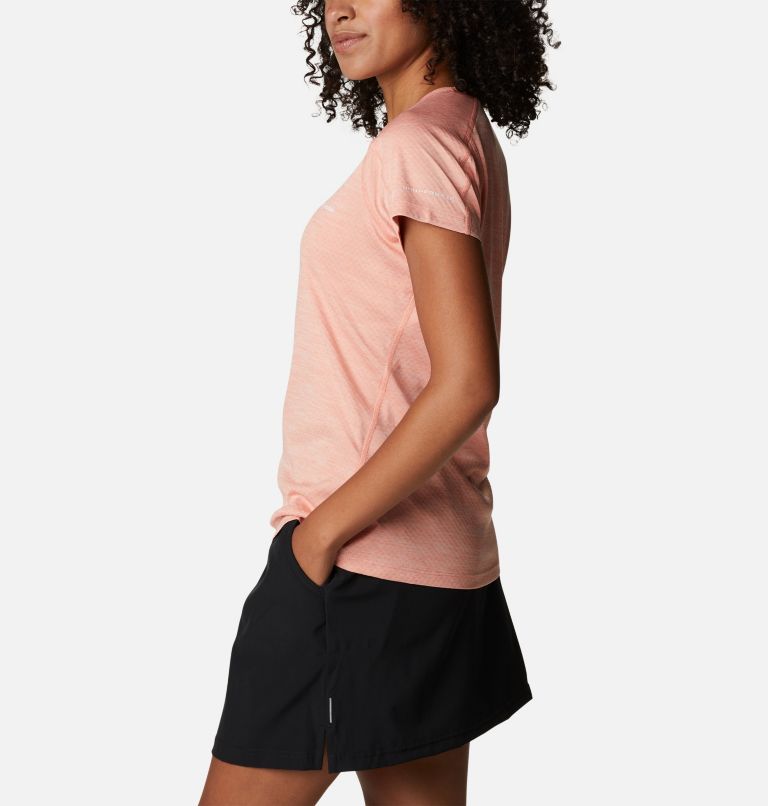Women's Zero Rules Technical T-Shirt, Color: Coral Reef Heather, image 3