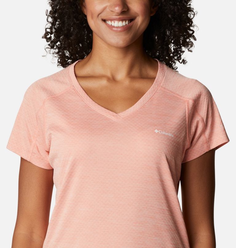 Women's Zero Rules Technical T-Shirt, Color: Coral Reef Heather, image 4