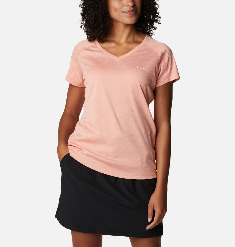 Thumbnail: Women's Zero Rules Technical T-Shirt, Color: Coral Reef Heather, image 1