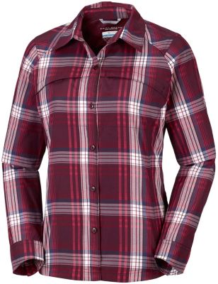 columbia silver ridge plaid long sleeve shirt