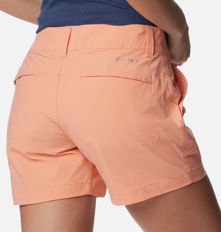 Women's Saturday Trail Shorts, Color: Summer Peach, image 5