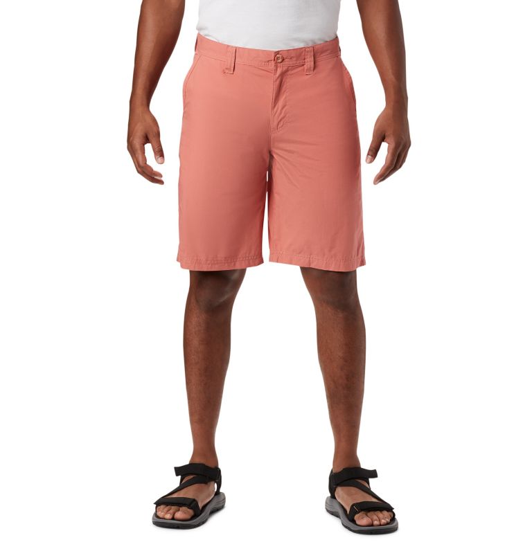 Men's Washed Out Shorts, Color: Dark Coral, image 1
