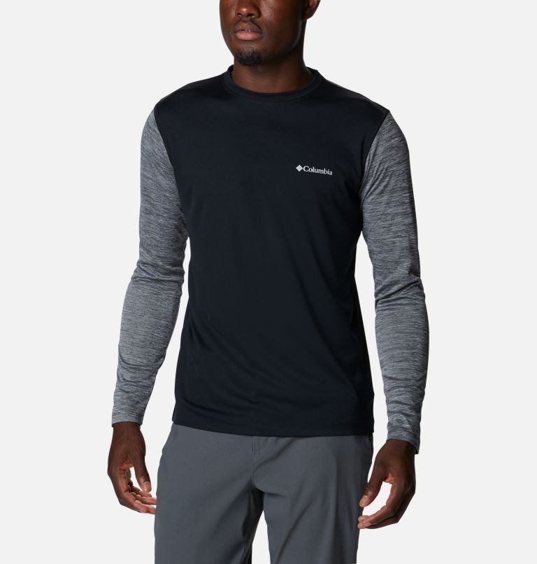 Thumbnail: T-shirt à manches longues Zero Rules pour homme, Color: Black, Black Heather, image 1