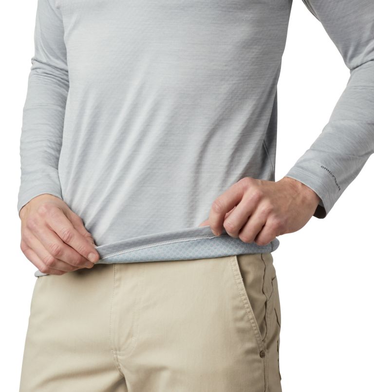 Men's ZERO Rules Long Sleeve Shirt, Color: Columbia Grey Heather