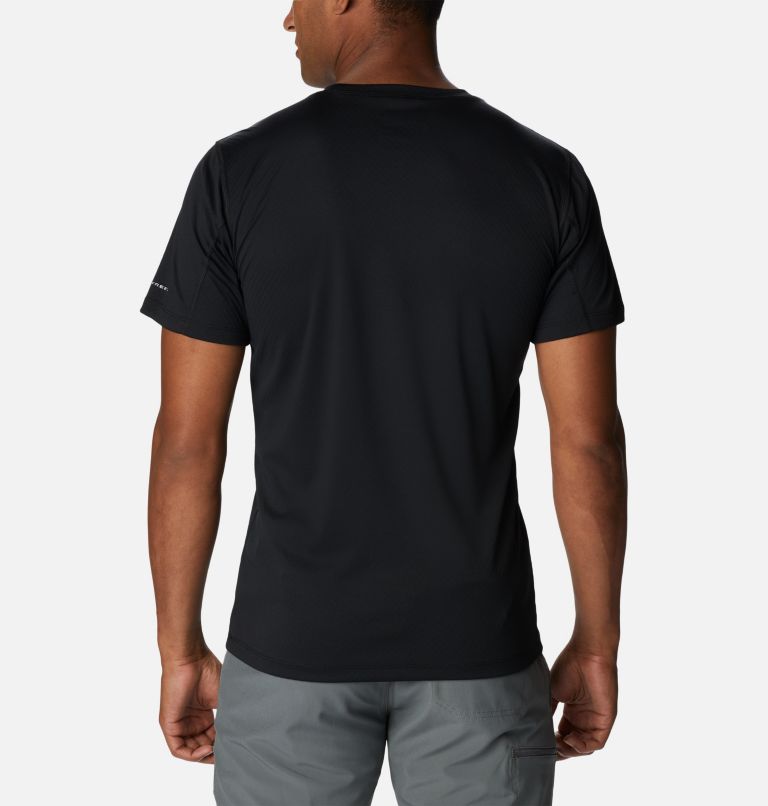 Thumbnail: Camiseta técnica Zero Rules para hombre, Color: Black, Fractal Peaks Graphic, image 2