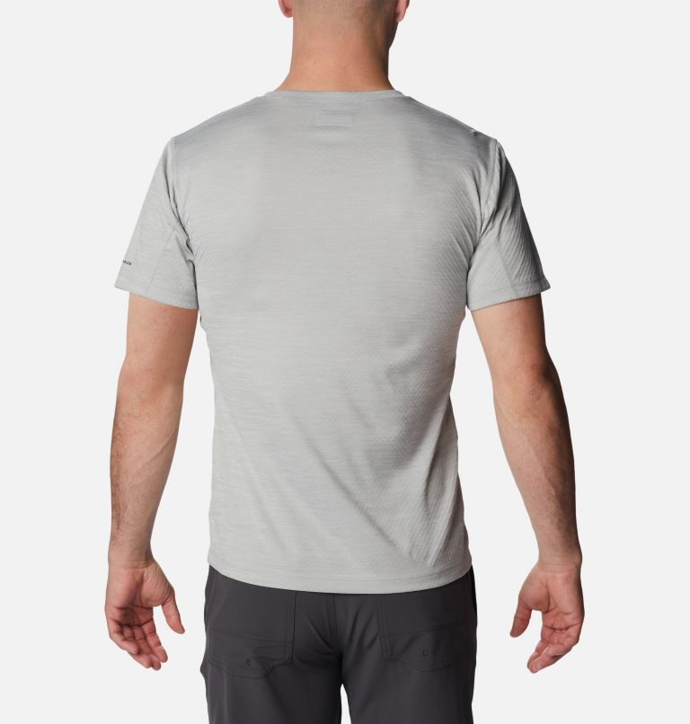 Thumbnail: Camiseta técnica Zero Rules para hombre, Color: Columbia Grey Hthr, Fractal Peaks Grx, image 2