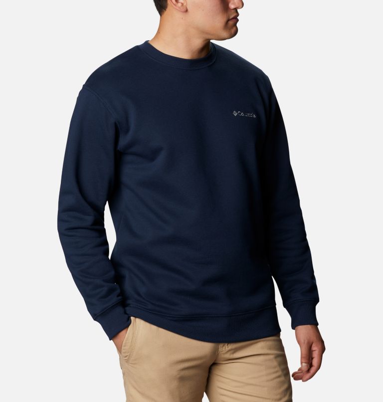 Men's Hart Mountain II Crew Sweatshirt, Color: Collegiate Navy, image 5