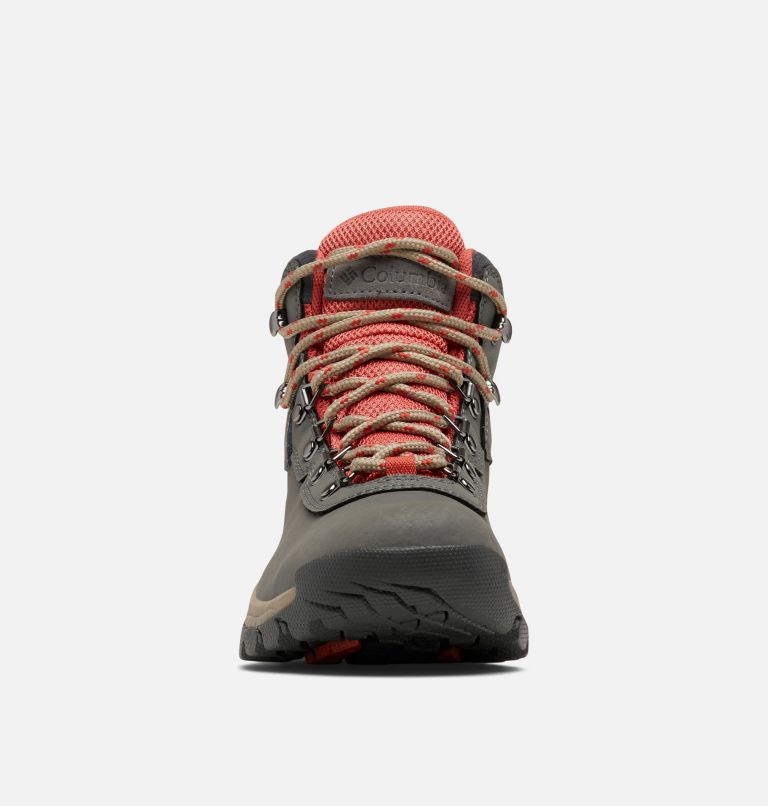 Thumbnail: Women's Newton Ridge Plus Waterproof Hiking Boot, Color: Charcoal, Scorched Coral, image 7