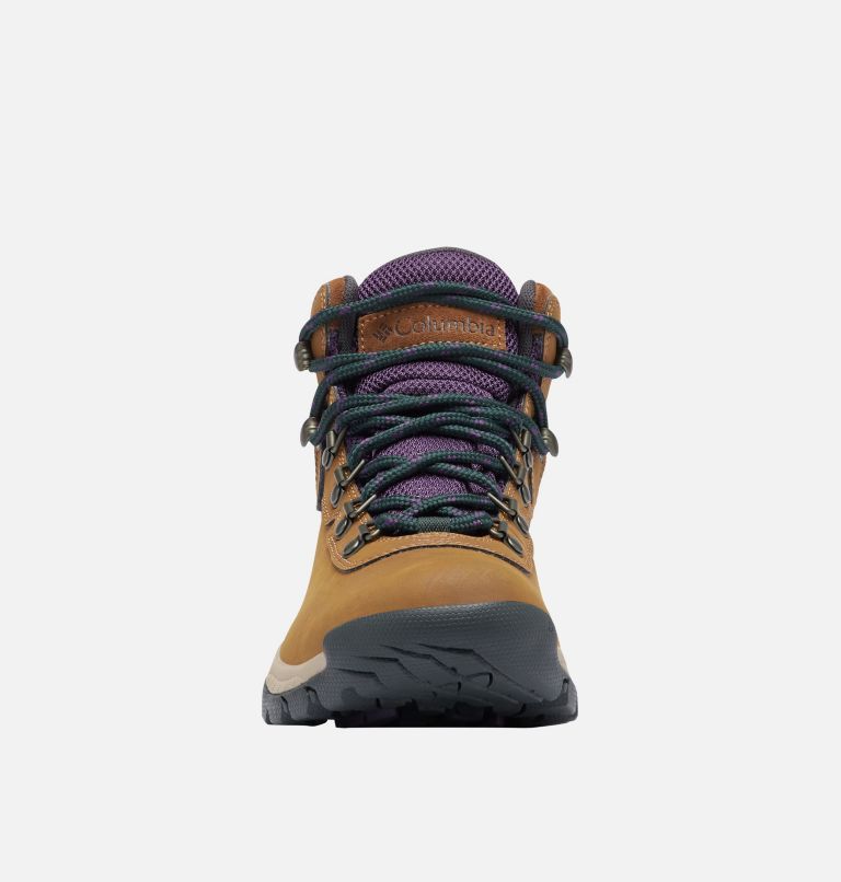 Thumbnail: Women's Newton Ridge Plus Waterproof Hiking Boot, Color: Light Brown, Cyber Purple, image 7