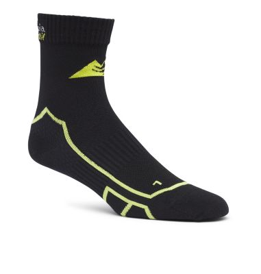Unisex Light Weight Mid Trail Running Sock - 1 pair C822 RUN QUARTER LIGHT WEIGHT | 457 | M, Black, front