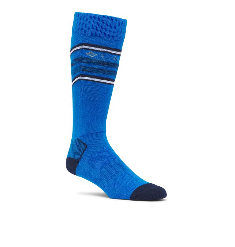 NEW Columbia Thermolite Ski Over The Calf Sock Size M Blue Medium Weight 