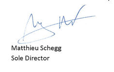 Peter Michael Rauch (Sole Director) Signature