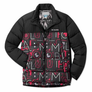 A black and printed jacket.