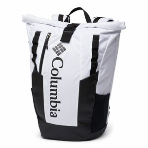 A black and white backpack