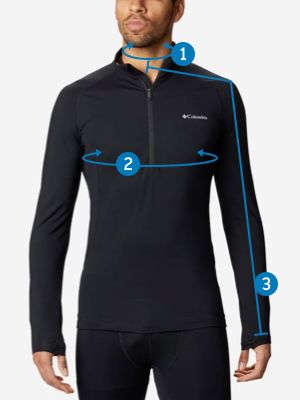 Silhouette of man with lines overlayed to visually display how to measure.