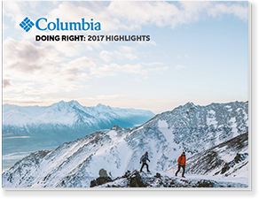 Cover of the 2017 Columbia Corporate Responsibility Report.