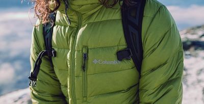 Person Hand with Columbia Sportswear Company Clothes Label