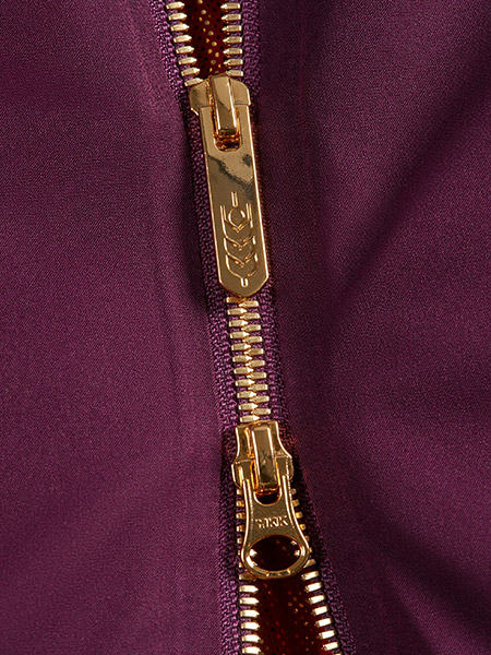 Two-way gold zipper