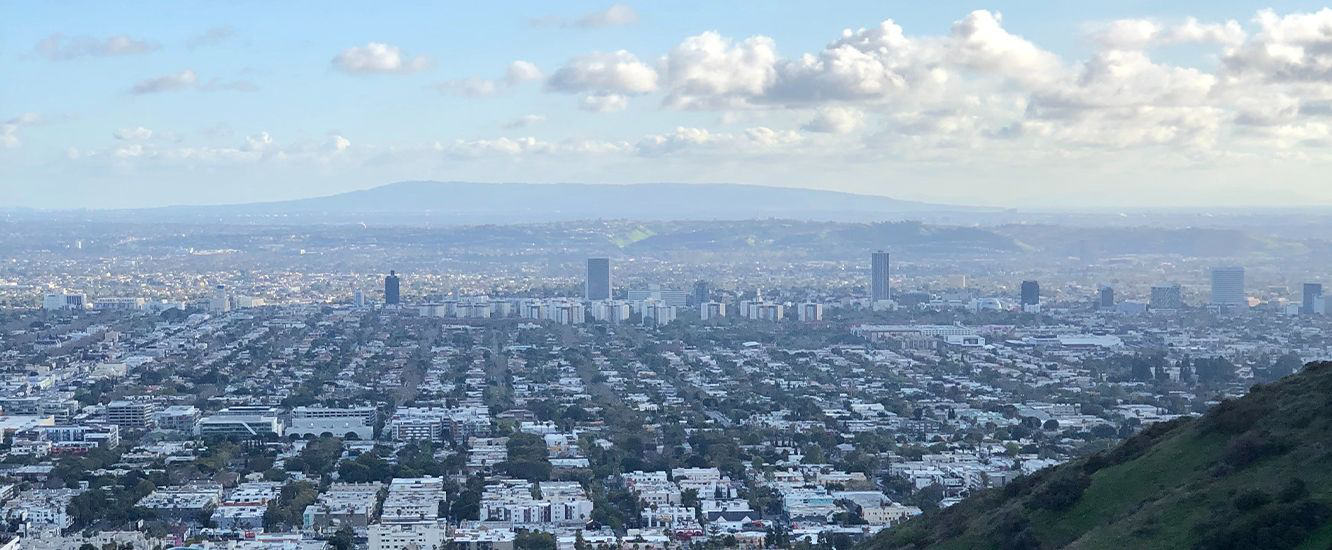 View from atop Runyon Canyon Park, Los Angeles, CA
