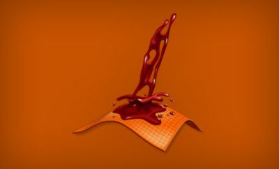 Diagram showing how Omni-Shield Blood n Guts technology works. 