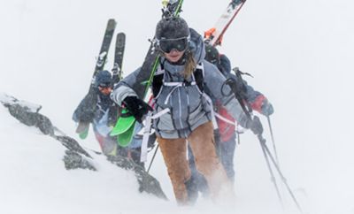 Skiers wearing gear with Omni-Heat 3D technology. 