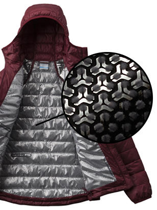 A jacket with Omni-Heat 3D technology. 