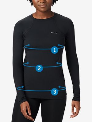 Columbia men's and women's size chart