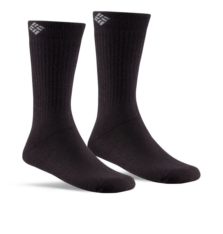 Thumbnail: Men's 2PK Wool Crew Sock | 010 | O/S, Color: Black, image 1