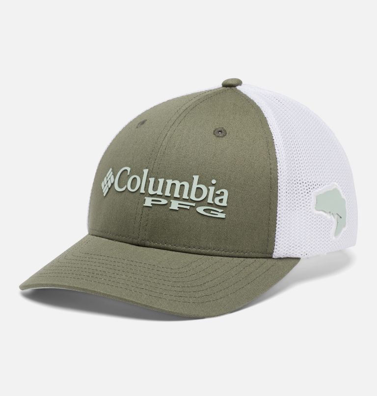 Thumbnail: PFG Logo Mesh Ball Cap - Mid Crown, Color: Cypress, Cool Green, Bass, image 1