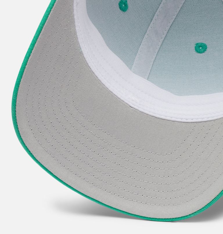 Thumbnail: PFG Logo Mesh Ball Cap - Mid Crown, Color: Electric Turquoise, Cool Grey, Hook, image 4